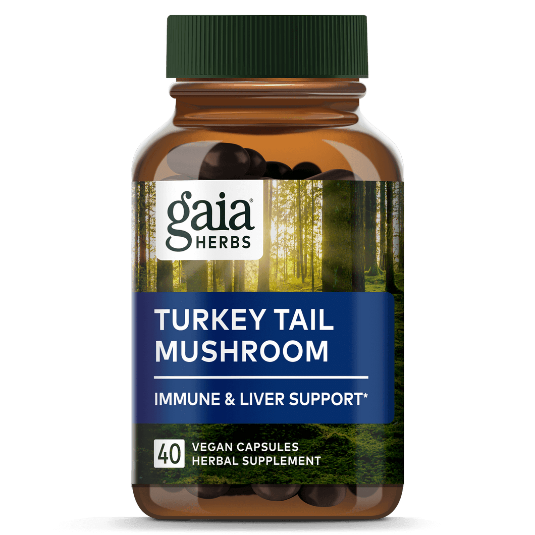 Turkey Tail Mushroom 40 capsules Gaia Herbs - Premium Vitamins & Supplements from Gaia Herbs - Just $31.99! Shop now at Nutrigeek
