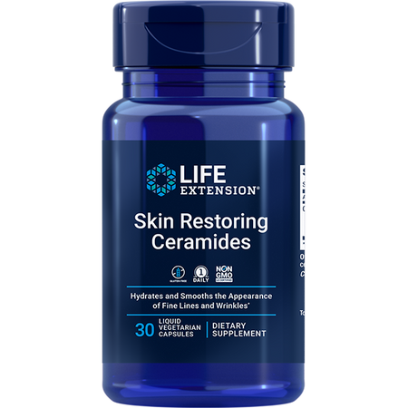 Skin Restoring Ceramides 30 capsules Life Extension - Premium Vitamins & Supplements from Life Extension - Just $18.99! Shop now at Nutrigeek