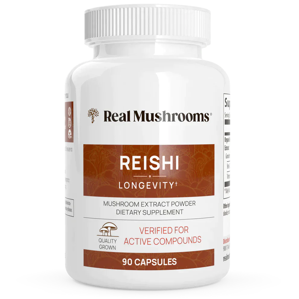 Reishi Mushroom Organic  Capsules Real Mushrooms - Premium Vitamins & Supplements from Real Mushrooms - Just $34.95! Shop now at Nutrigeek