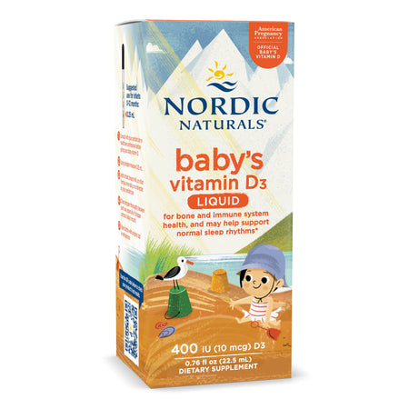 Baby's Vitamin D3 Liquid 0.76 fl oz (22.5ml) Nordic Naturals - Nutrigeek