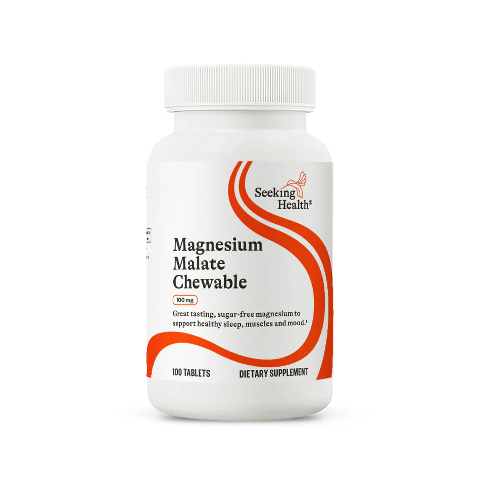 Magnesium Malate Chewable 100 Tablets Seeking Health