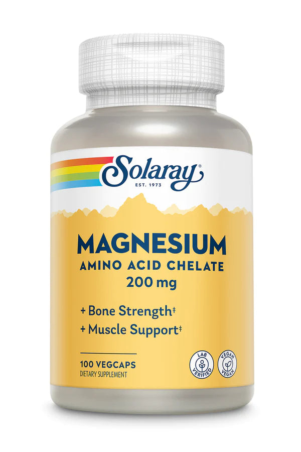 Magnesium, Amino Acid Chelate 200mg 100 capsules Solaray