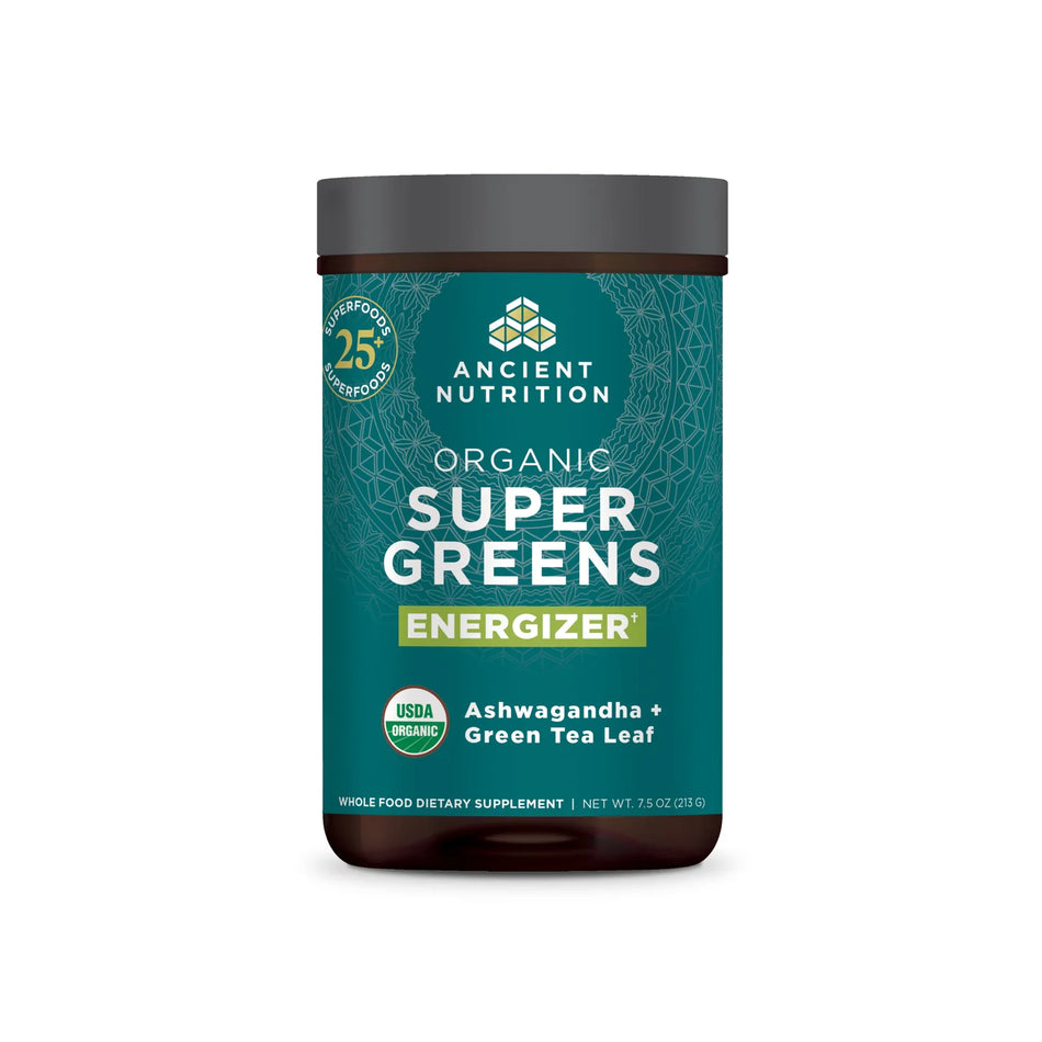 Organic SuperGreens Energizer powder 7.5 OZ (213G) Ancient Nutrition
