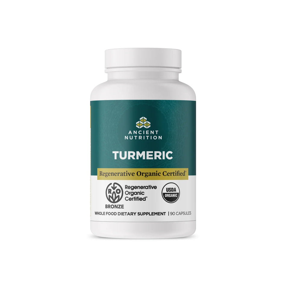 Regenerative Organic Certified™ Turmeric 90 capsules Ancient Nutrition - Nutrigeek