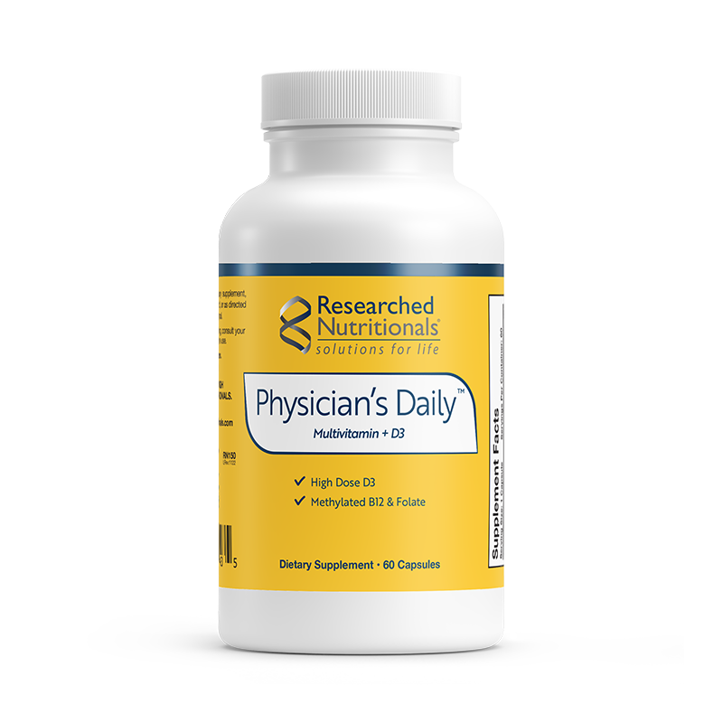 Physician’s Daily™ Multivitamin + D3 60 capsules Researched Nutritionals - Nutrigeek