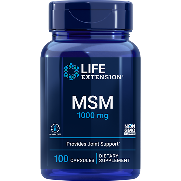 MSM 1000mg 100 capsules Life Extension - Premium Vitamins & Supplements from Life Extension - Just $10.99! Shop now at Nutrigeek