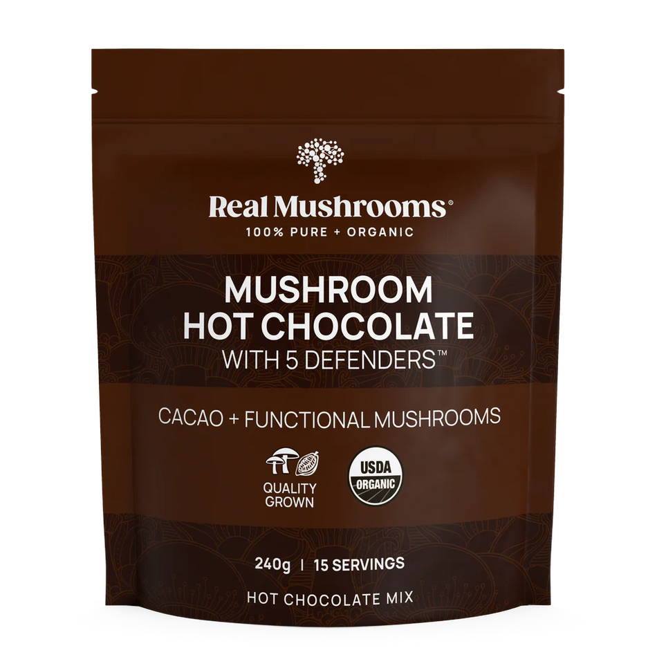 Mushroom Hot Chocolate with 5 Defenders 240 g Real Mushrooms