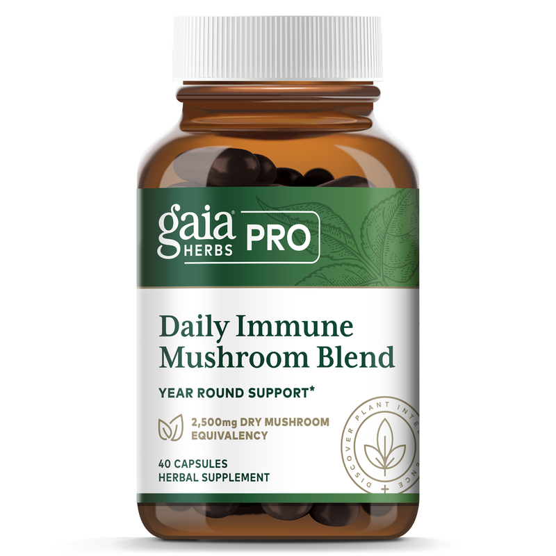 Daily Mushroom Immune 40 capsules Gaia Herbs - Premium Vitamins & Supplements from Gaia Herbs - Just $35.99! Shop now at Nutrigeek