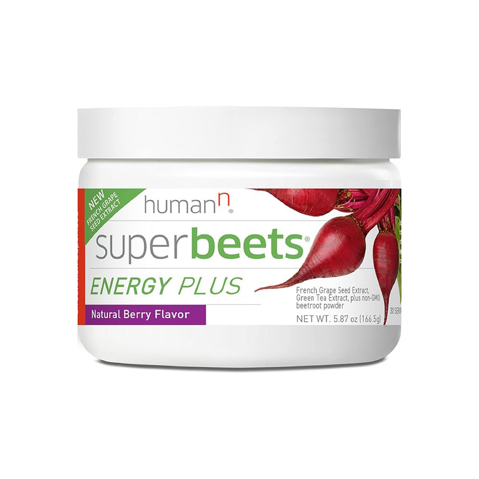 SuperBeets® Energy Plus Natural Berry Powder 5.87 oz (166.5g) 30 Servings HumanN