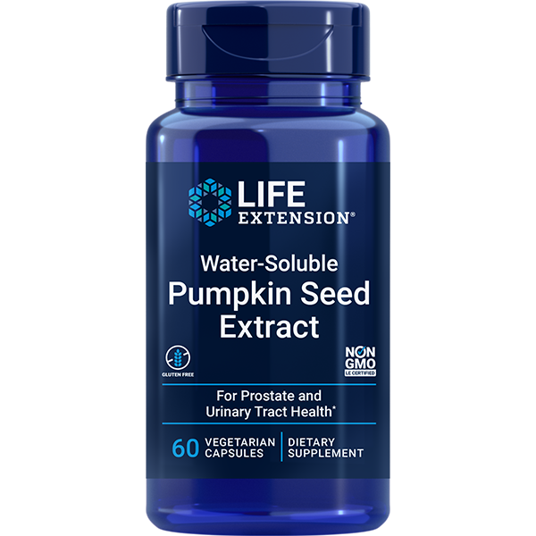 Water-Soluble Pumpkin Seed Extract 60 capsules Life Extension - Premium Vitamins & Supplements from Life Extension - Just $16.99! Shop now at Nutrigeek