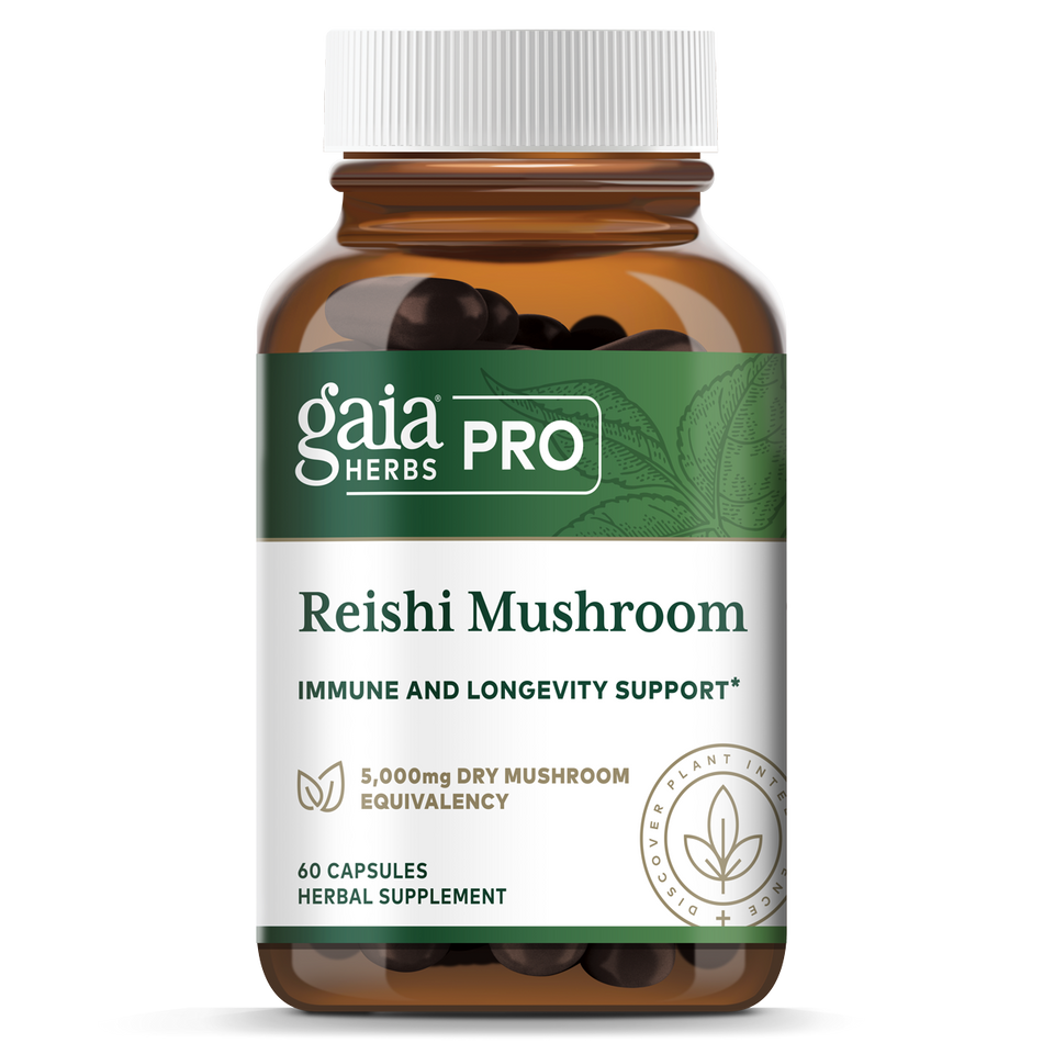 Reishi Mushroom 60 capsules Gaia Herbs - Premium Vitamins & Supplements from Gaia Herbs - Just $35.99! Shop now at Nutrigeek