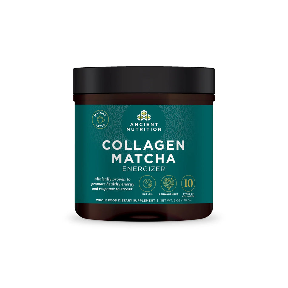 Collagen Matcha Energizer Powder 6 OZ (170G) Ancient Nutrition