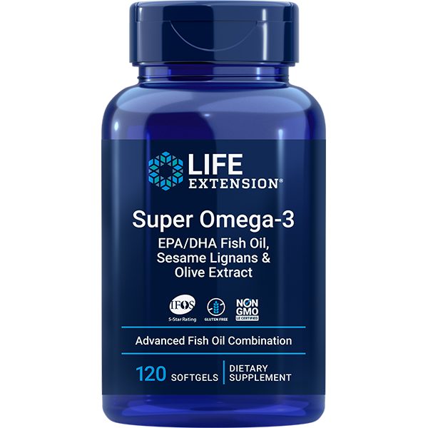 Super Omega-3 EPA/DHA Fish Oil, Sesame Lignans & Olive Extract Softgels Life Extension - Premium Vitamins & Supplements from Life Extension - Just $16.99! Shop now at Nutrigeek