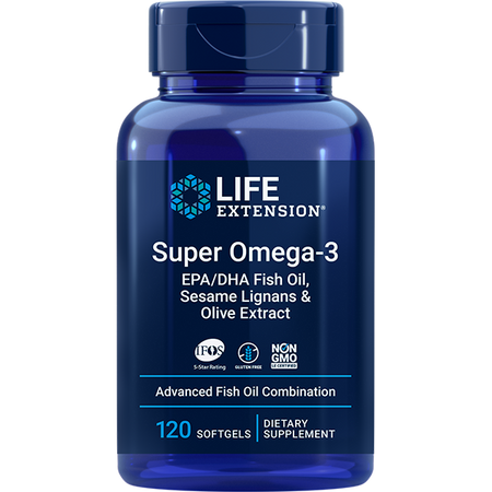Super Omega-3 EPA/DHA Fish Oil, Sesame Lignans & Olive Extract Softgels Life Extension - Premium Vitamins & Supplements from Life Extension - Just $16.99! Shop now at Nutrigeek