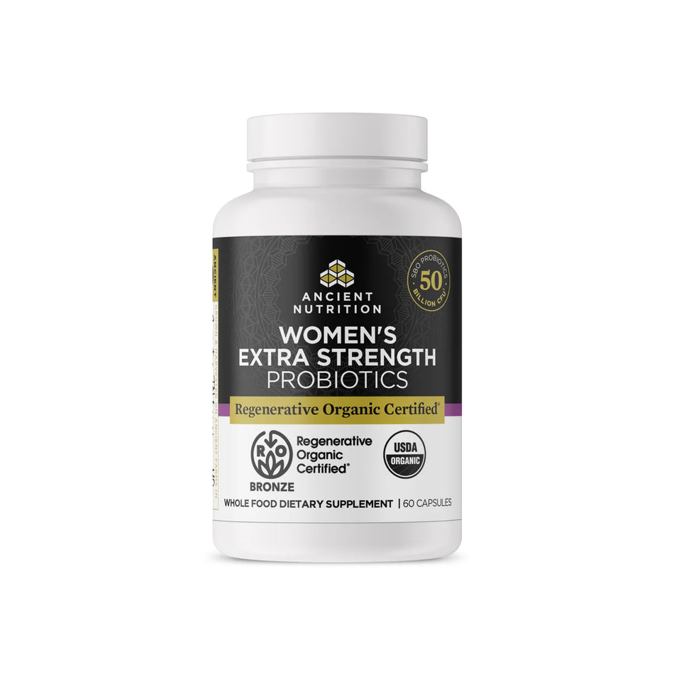 Regenerative Organic Certified™ Women's Extra Strength Probiotics 60 capsules Ancient Nutrition - Nutrigeek