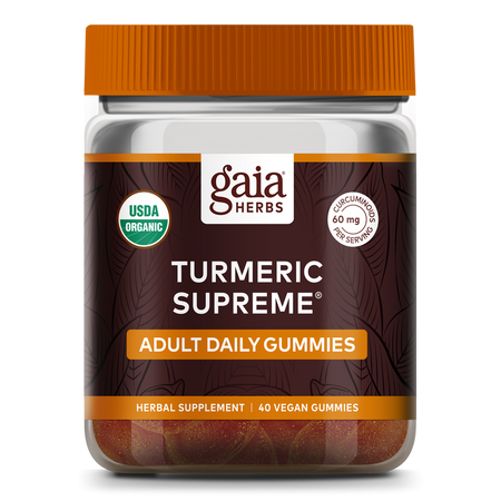 Turmeric Supreme Adult Daily Gummies 40 tablets Gaia Herbs - Premium Vitamins & Supplements from Gaia Herbs - Just $21.99! Shop now at Nutrigeek