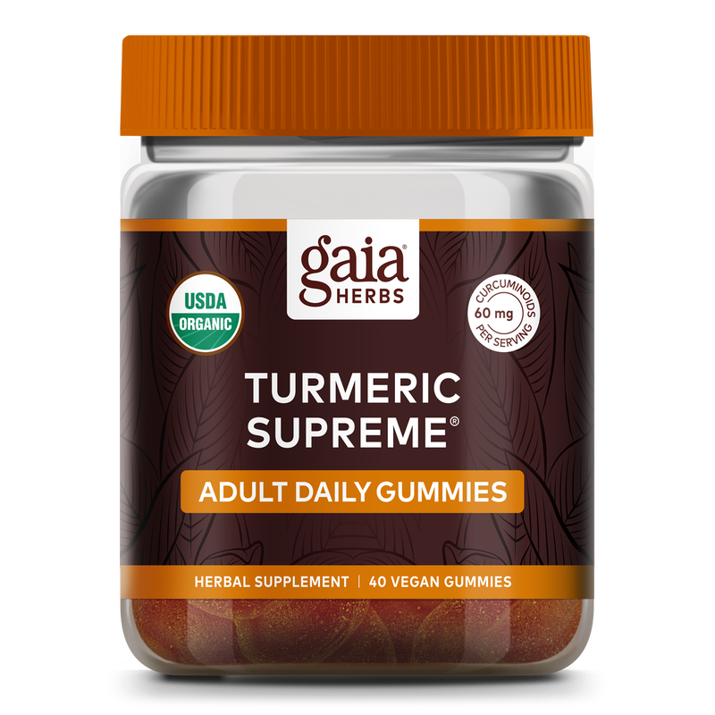 Turmeric Supreme Adult Daily Gummies 40 tablets Gaia Herbs - Premium Vitamins & Supplements from Gaia Herbs - Just $21.99! Shop now at Nutrigeek