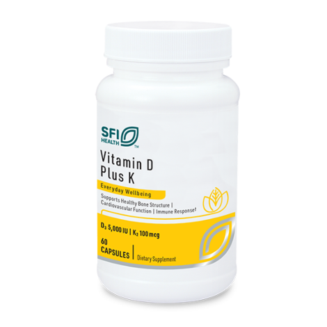 Vitamin D Plus K 60 capsules Klaire Labs - Premium Vitamins & Supplements from Klair Labs - Just $30.99! Shop now at Nutrigeek