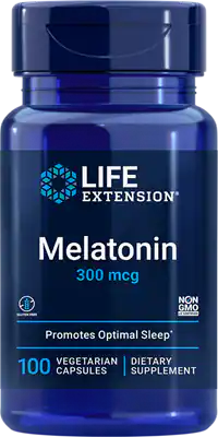 Melatonin 300 mcg 100 capsules Life Extension - Nutrigeek