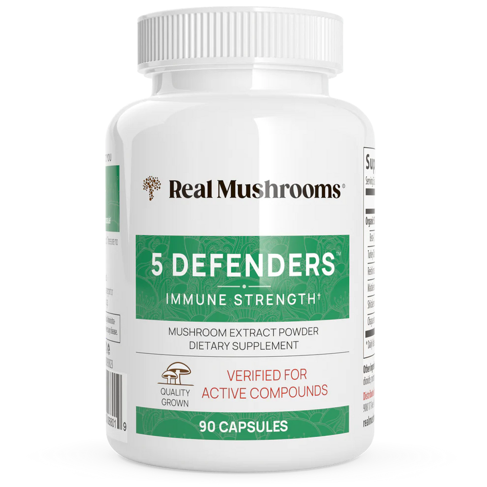 5 Defenders capsules Real Mushrooms - Premium Vitamins & Supplements from Real Mushrooms - Just $37.00! Shop now at Nutrigeek