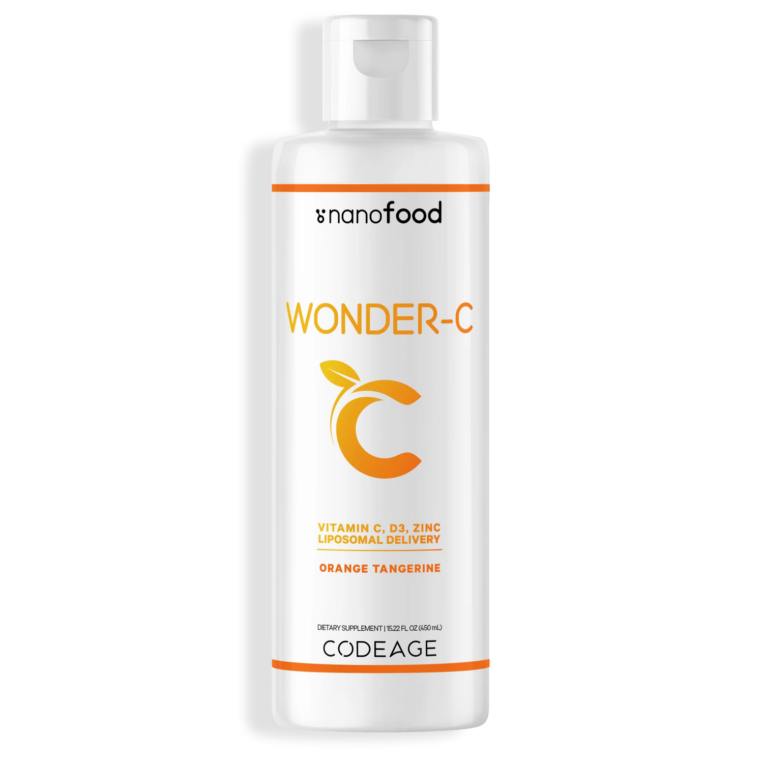 Nanofood Liposomal Wonder-C Liquid Vitamins 15.22 fl oz (450 ml) CodeAge