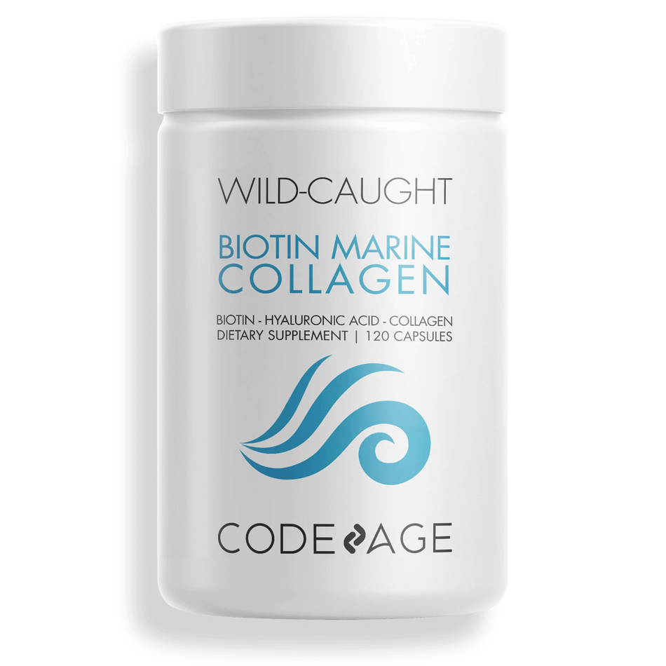 Wild Caught Biotin Marine Collagen Peptides Capsules 120 capsules CodeAge