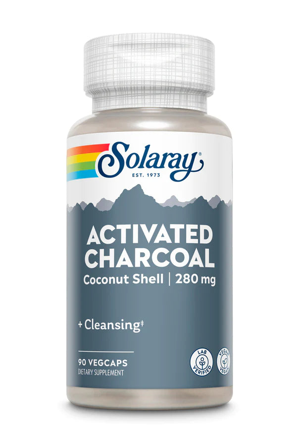 Activated Charcoal 280mg 90 capsules Solaray - Premium Vitamins & Supplements from Solaray - Just $11.79! Shop now at Nutrigeek