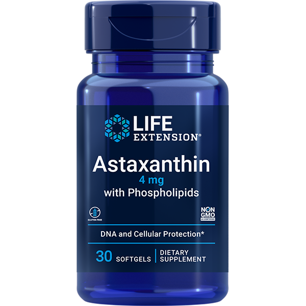 Astaxanthin with Phospholipids 4mg 30 Softgels Life Extension - Premium Vitamins & Supplements from Life Extension - Just $12.99! Shop now at Nutrigeek