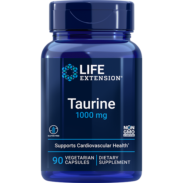 Taurine 1000 mg 90 capsules Life Extension - Premium Vitamins & Supplements from Life Extension - Just $9.99! Shop now at Nutrigeek