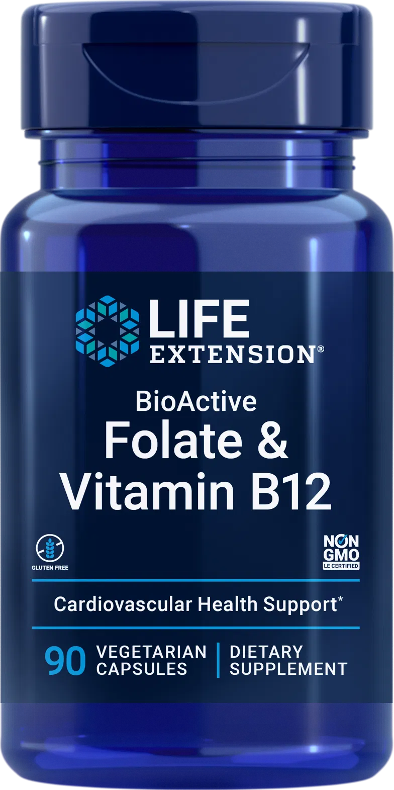 BioActive Folate & Vitamin B12 90 capsules Life Extension