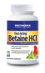 Betaine HCl 60 capsules Enzymedica - Premium Vitamins & Supplements from Enzymedica - Just $15.49! Shop now at Nutrigeek