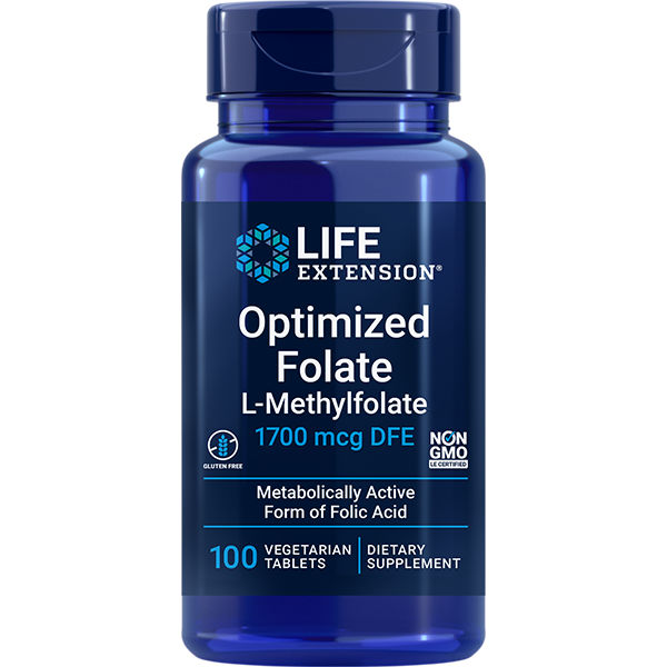 Optimized Folate (L-Methylfolate) 1700 mcg 100 tablets Life Extension - Premium Vitamins & Supplements from Life Extension - Just $11.99! Shop now at Nutrigeek