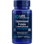 Optimized Folate (L-Methylfolate) 1700 mcg 100 tablets Life Extension - Premium Vitamins & Supplements from Life Extension - Just $11.99! Shop now at Nutrigeek