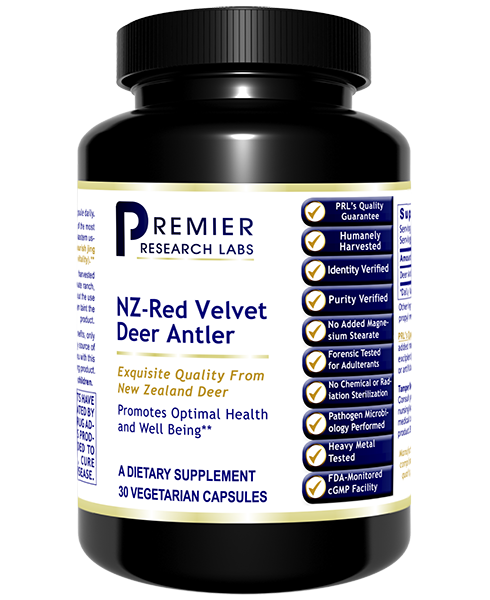 NZ-Red Velvet Deer Antler 30 capsules Premier Research Labs