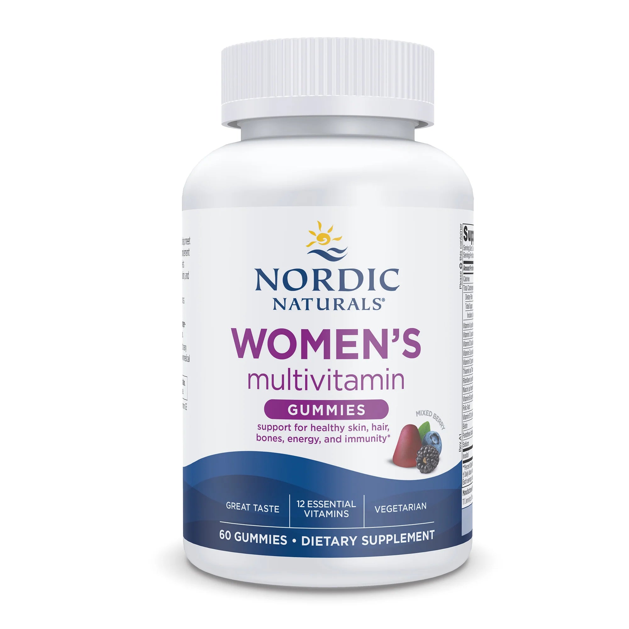 Women's Multivitamin Mixed Berry 60 Gummies Nordic Naturals - Nutrigeek