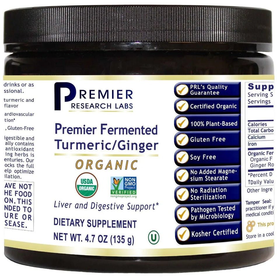 Fermented Turmeric/Ginger 4.7 oz (135g) Powder Premier Research Labs