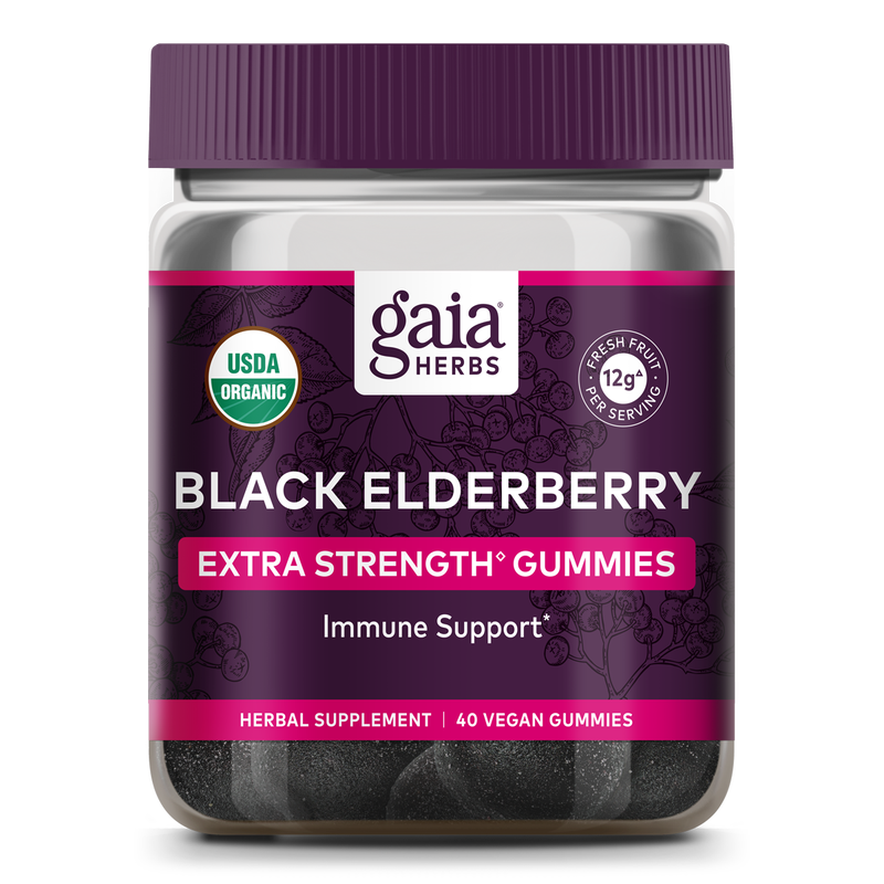 Extra Strength Black Elderberry Gummies Gaia Herbs - Premium Vitamins & Supplements from Gaia Herbs - Just $18.99! Shop now at Nutrigeek