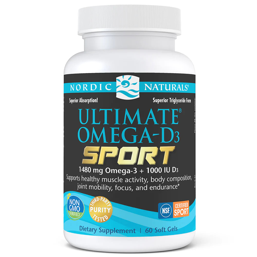 Ultimate Omega-D3 Sport 60 Softgels Nordic Naturals - Nutrigeek