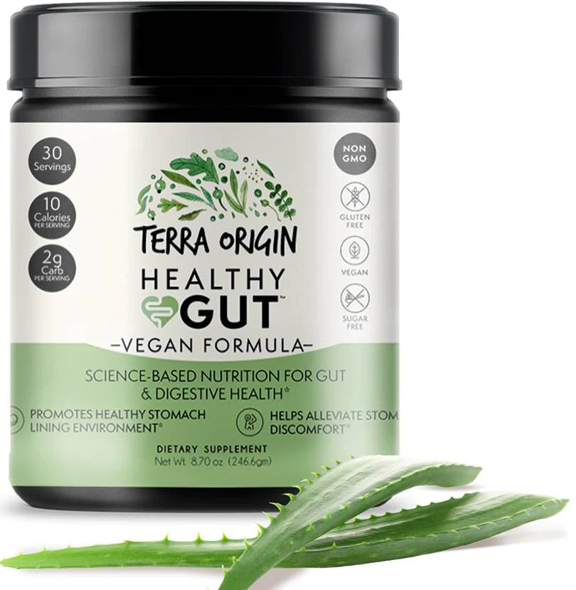Healthy Gut Vegan Formula 8.70 oz (246.6 gm) Terra Origin - Nutrigeek