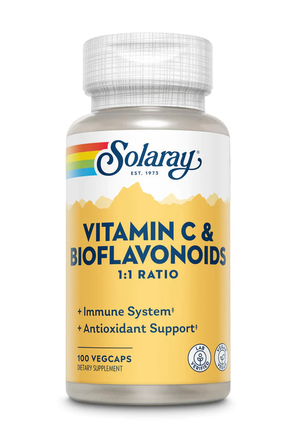 Vitamin C & Bioflavonoids 1:1 500mg 100 capsules Solaray