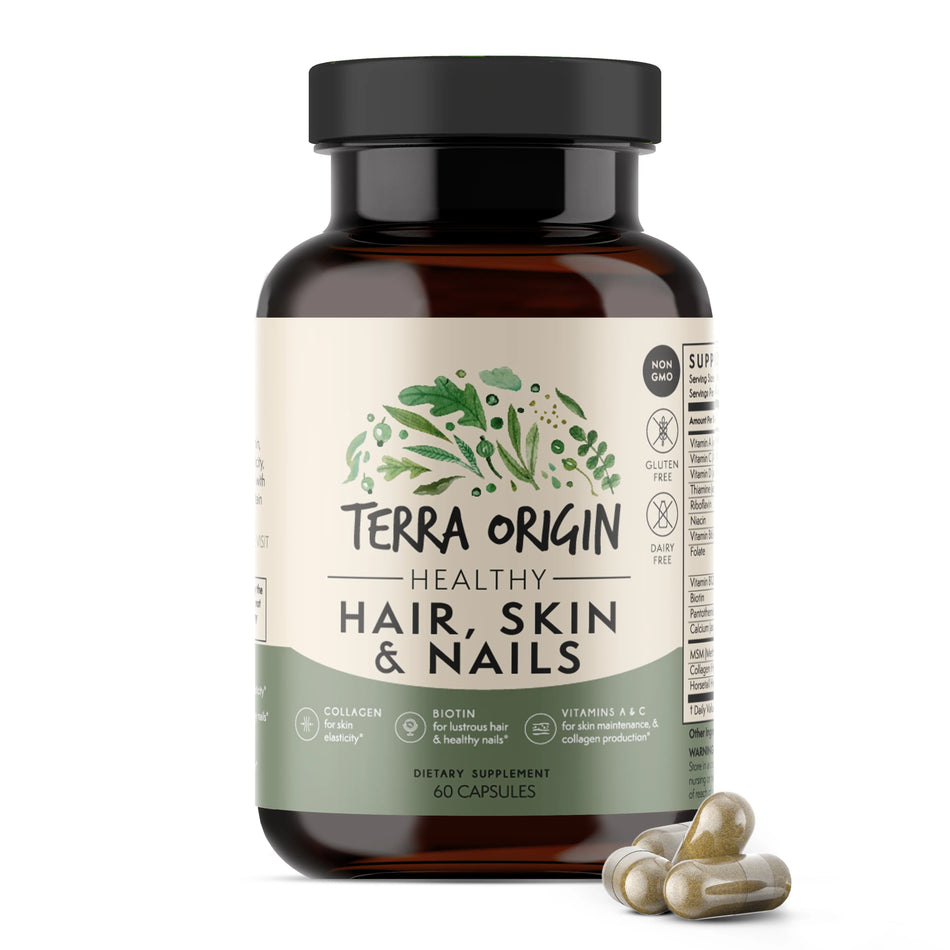Healthy Hair, Skin, & Nails 60 capsules Terra Origin - Nutrigeek