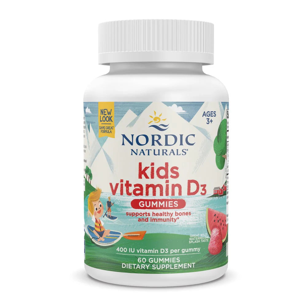 Vitamin D3 Kids 400 IU Gummies Wild Watermelon Splash Nordic Naturals