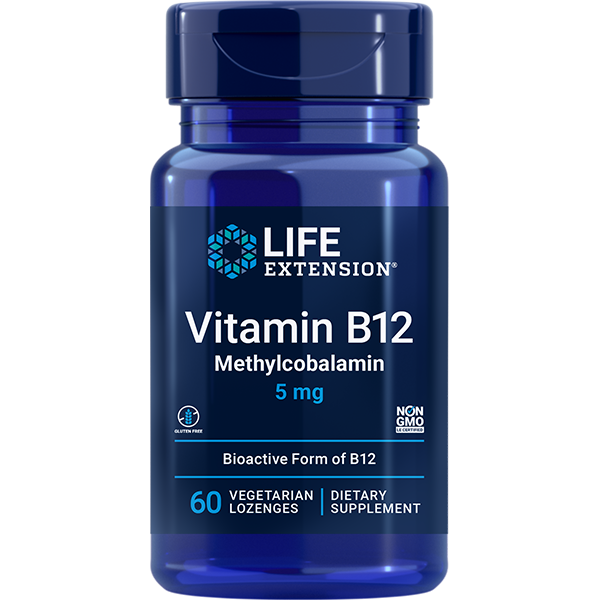 Vitamin B12 Methylcobalamin 5mg 60 lozenges Life Extension - Premium Vitamins & Supplements from Life Extension - Just $24.99! Shop now at Nutrigeek