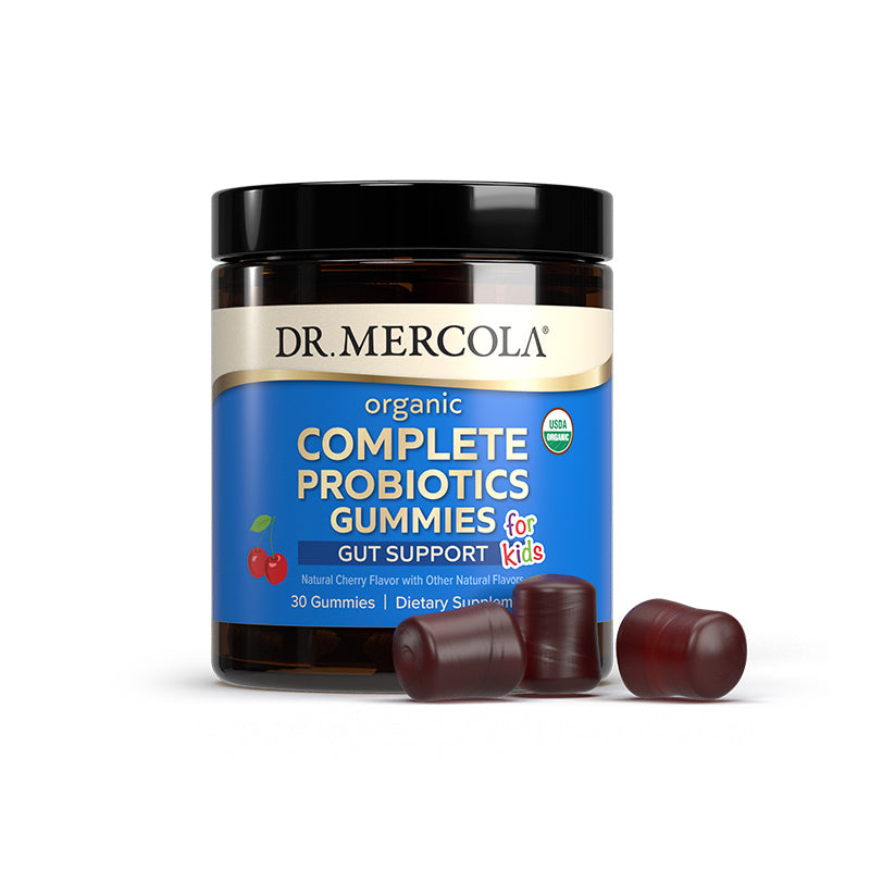 Organic Complete Probiotics 1 Billion CFU Gummies for Kids - Cherry 30 Gummies Dr.Mercola