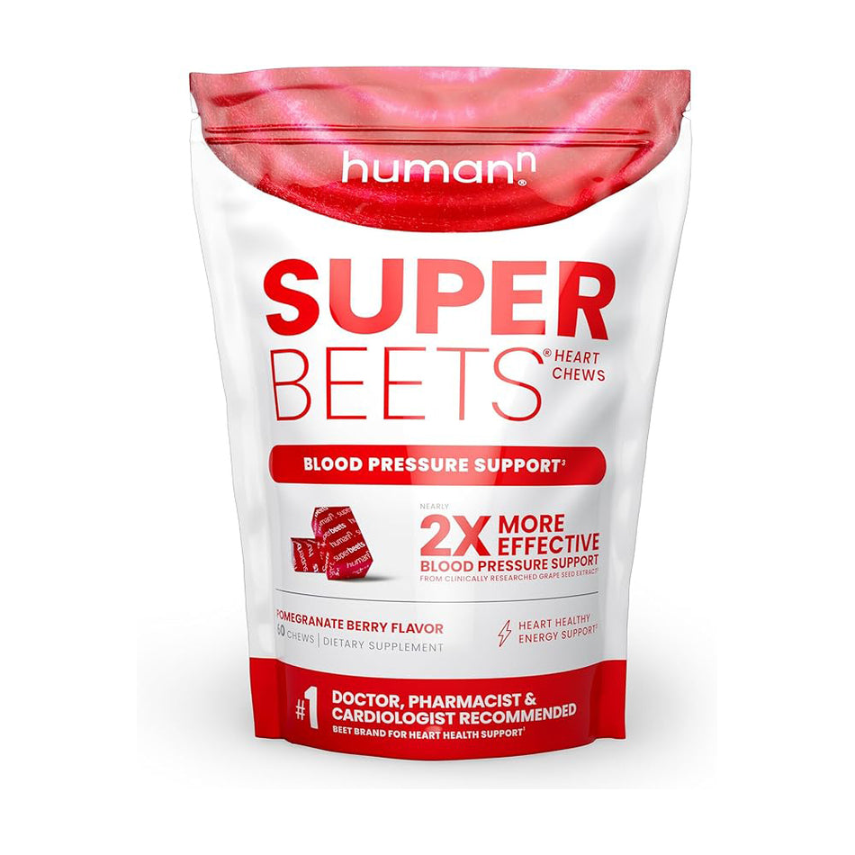 HumanN SuperBeets Heart 60 Chews Pomegranate Berry HumanN