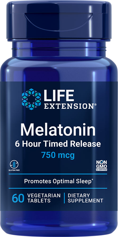 Melatonin 6 Hour Timed Release Life Extension - Nutrigeek