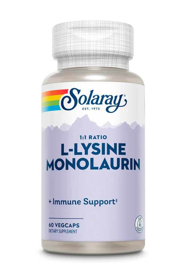 L-Lysine Monolaurin 1:1 Ratio 60 capsules Solaray