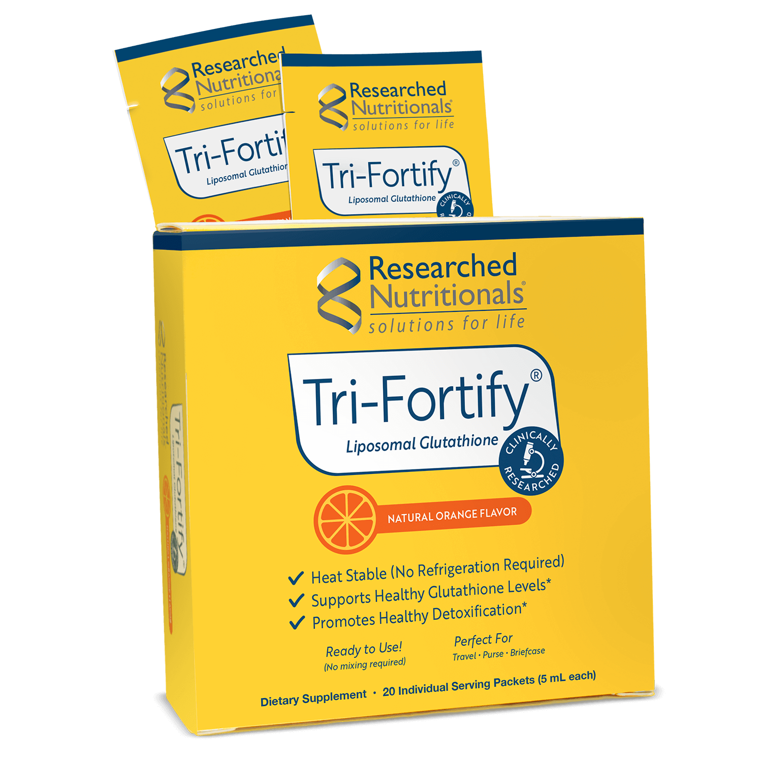 Tri-Fortify® Box of 20 Individual Serving Packets Researched Nutritionals - Nutrigeek