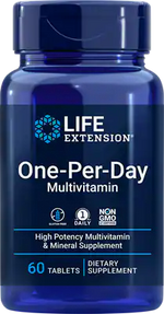 One-Per-Day Multivitamin 60 tablets Life Extension - Nutrigeek