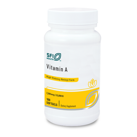 Vitamin A 7500 mcg 100 softgels Klaire Labs / SFI Health